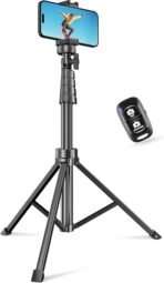 62" Phone Tripod & Selfie Stick, Extendable Cell Phone Tripod