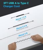 USB C Cable Fast Charging, 2Pack 3ft Coiled USB A to Type C Charge Cord for Car - Image 3