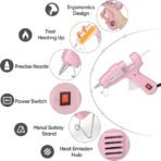 Mini Hot Glue Gun with 30 Glue Sticks Set - Image 2