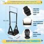 Airplane Foot Hammock, No Collapse Foot Rest for Plane Travel - Image 2