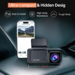 Dash Cam 1296P Front Dashcam, V300 WiFi Dash Camera - Image 2