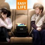 Car Trash Can with Lid and Storage Pockets - Image 3