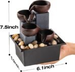 Tabletop Fountain 4 Level Small Waterfall Fountain - Image 2