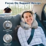 Travel Pillow 100% Pure Memory Foam Neck Pillow - Image 2