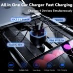 USB C Car Charger, 4 Port Dual USB Car Charger Adapter - Image 2